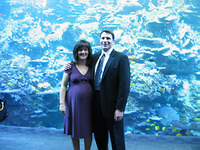 Cheryl and Frank in front of one of the tanks.